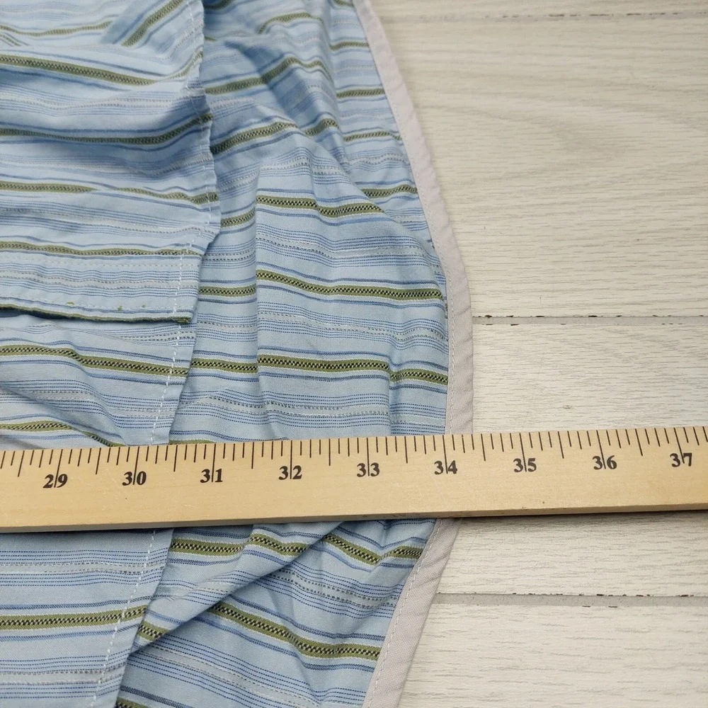 Tommy Bahama Button Down Shirt Mens 3XL Blue Green Striped Long Sleeve Cotton